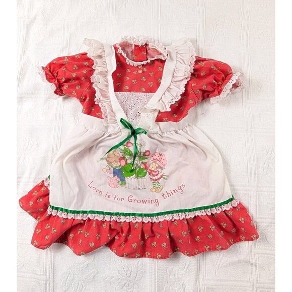HTF Vintage Strawberry Shortcake Dress Toddler girl  READ description for size - Picture 1 of 16